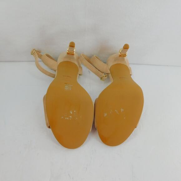 Coach Women's Regina Ankle Strap Sandals Beechwood Suede Heels Size 7 New - Picture 10 of 12